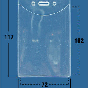 Кармашек для бейджа без крепления жесткий вертикальный 506-F (72х102)